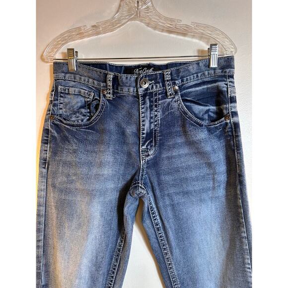 TRUE LUCK Men’s Embroidered Stretch Jeans / Size: 30-32 - Picture 4 of 9